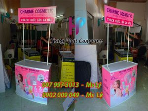 booth nhựa mỹ phẩm charme giá rẻ