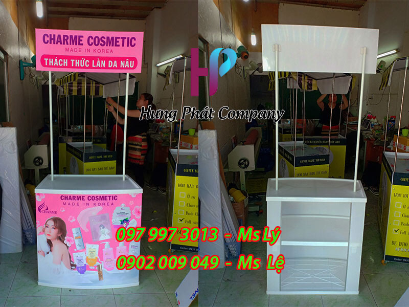 booth nhựa mỹ phẩm giá rẻ