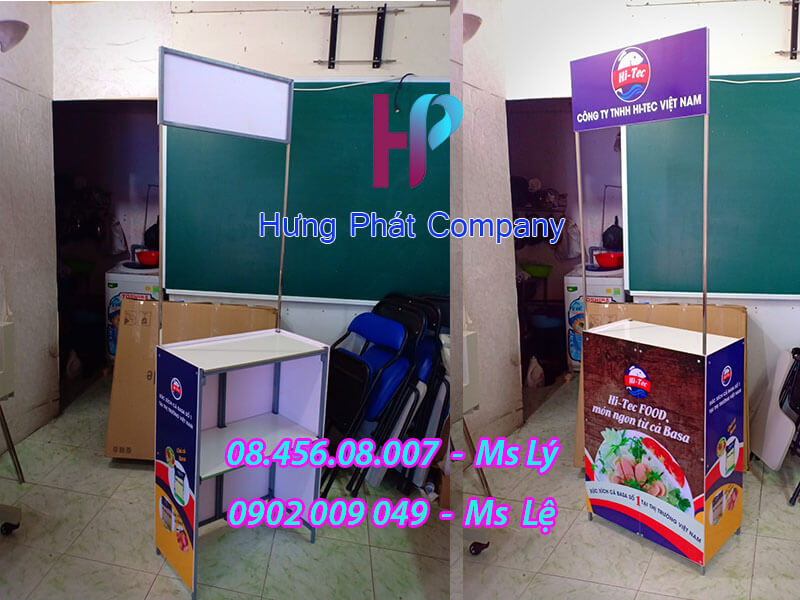 booth sampling sắt lắp ráp 60cm chẻ đôi