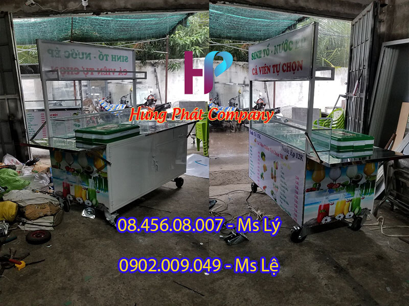 xe đẩy bán nước ép lưu động