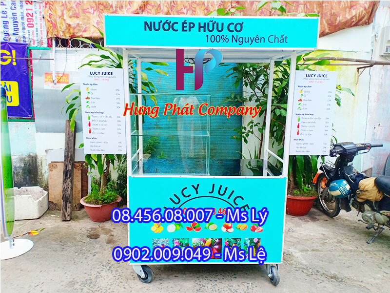 xe bán trà sữa lưu động đẹp