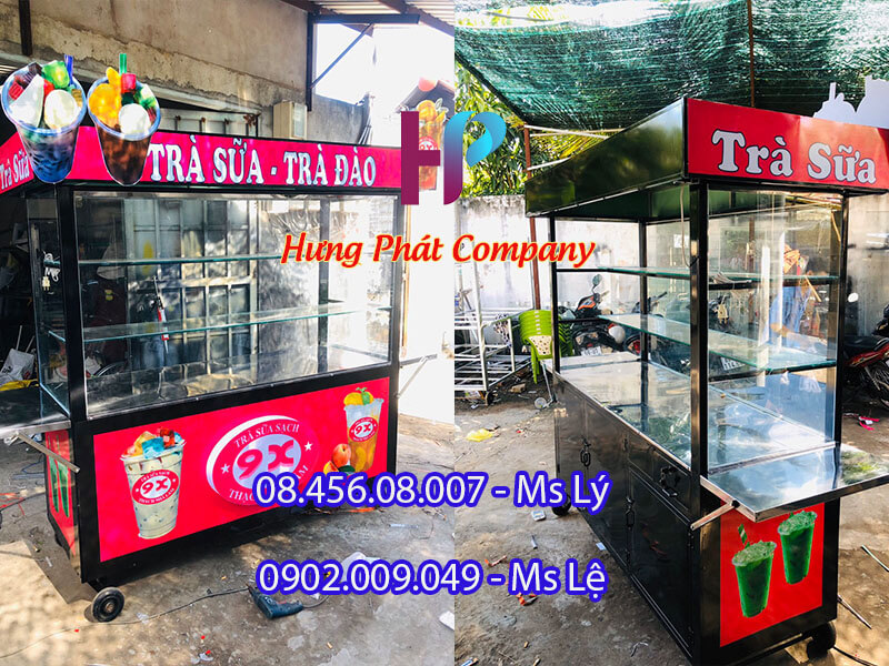 xe đẩy bán trà đào giá rẻ