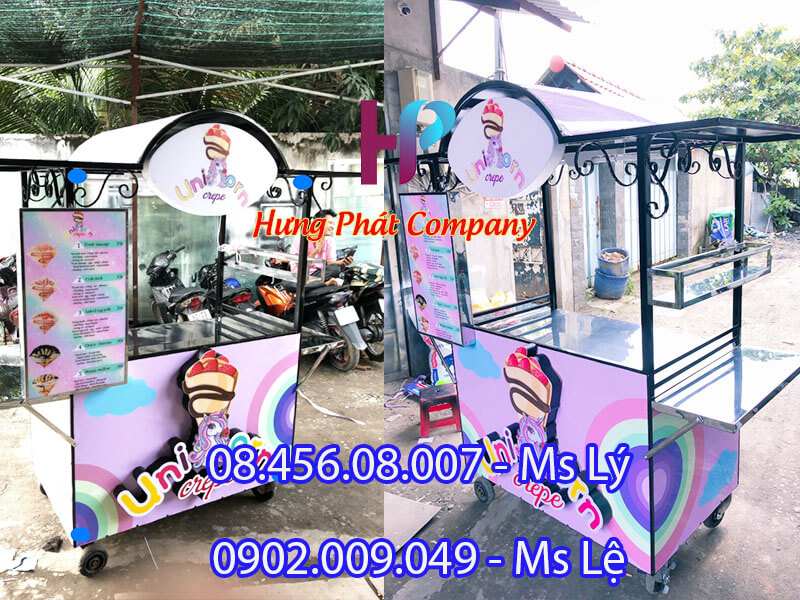 xe sắt bán trà sữa đẹp