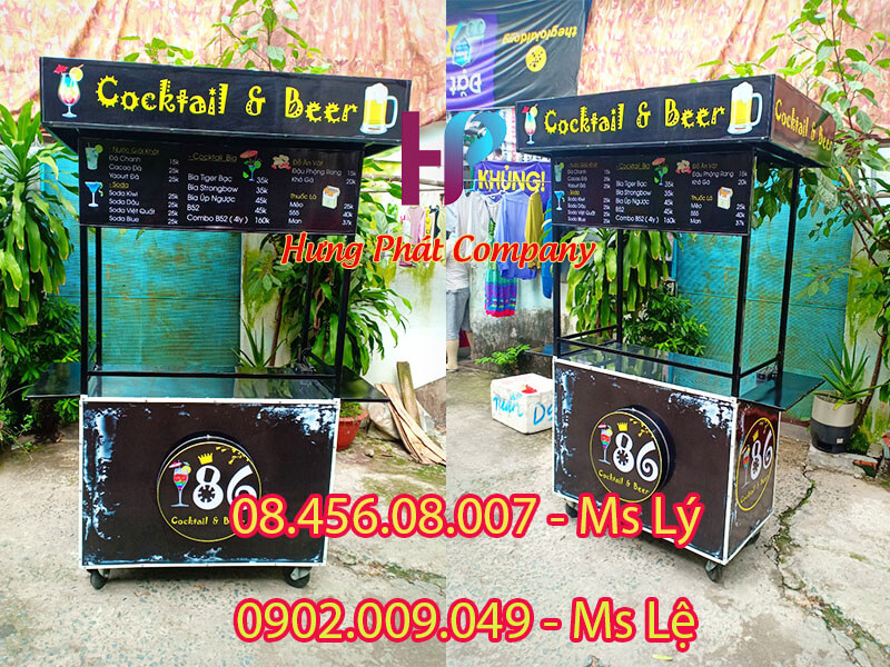 xe bán cà phê vỉa hè đẹp