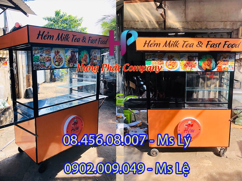 quầy bán trà sữa lưu động