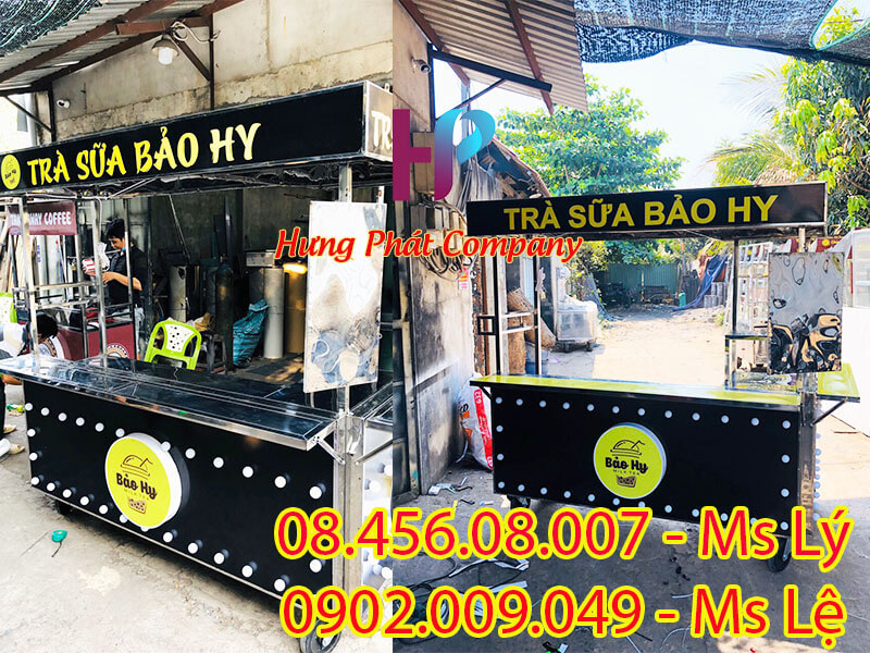 tủ bán trà sữa lưu động