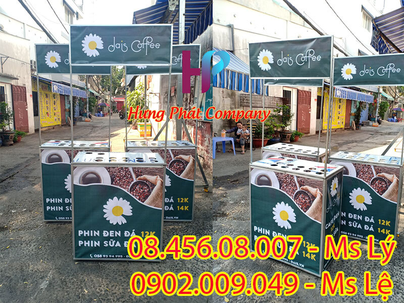 quầy sắt bán cà phê lưu động hiệu quả