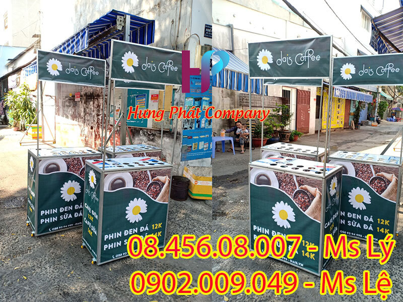 quầy sắt bán cà phê lưu động đa năng
