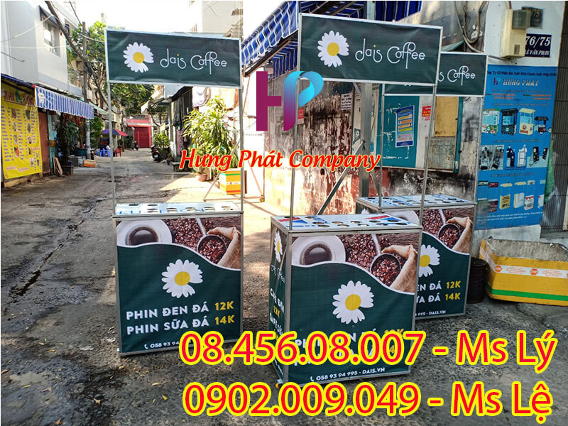 quầy sắt bán cà phê lưu động giá rẻ