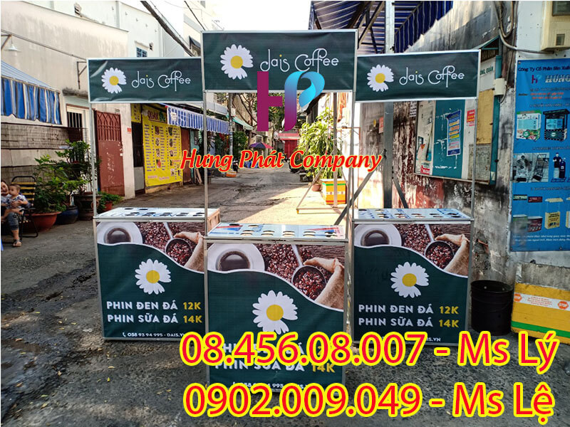 quầy sắt bán cà phê lưu động