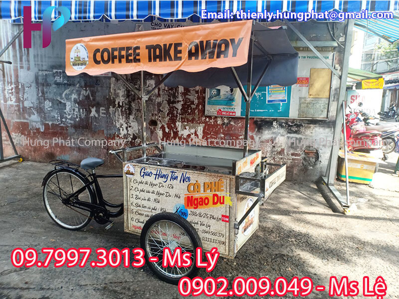 xe đạp bán cà phê take away độc đáo