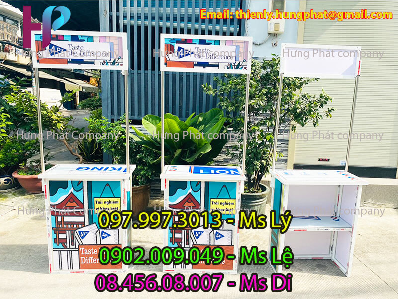quầy booth sampling gấp gọn