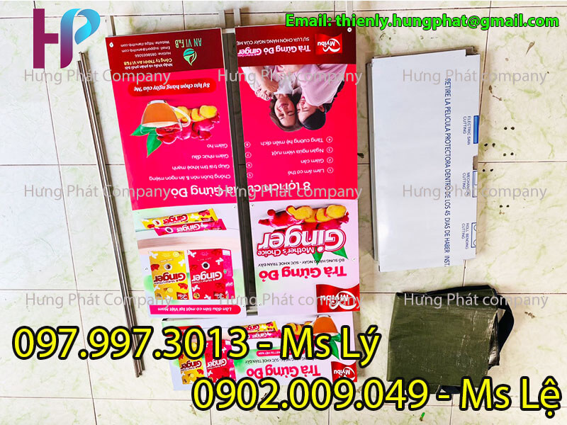 quầy booth sampling gấp gọn tiếp thị sản phẩm