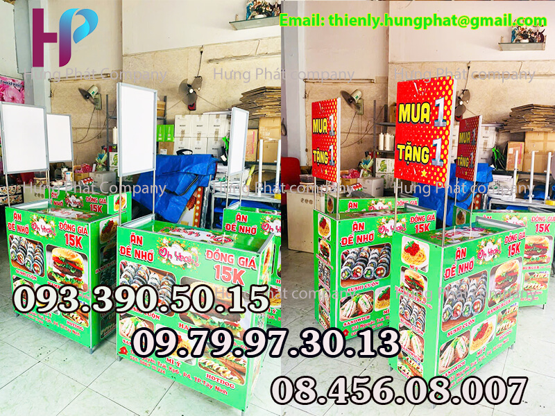 quầy bán đồ ăn sáng lưu động quảng cáo