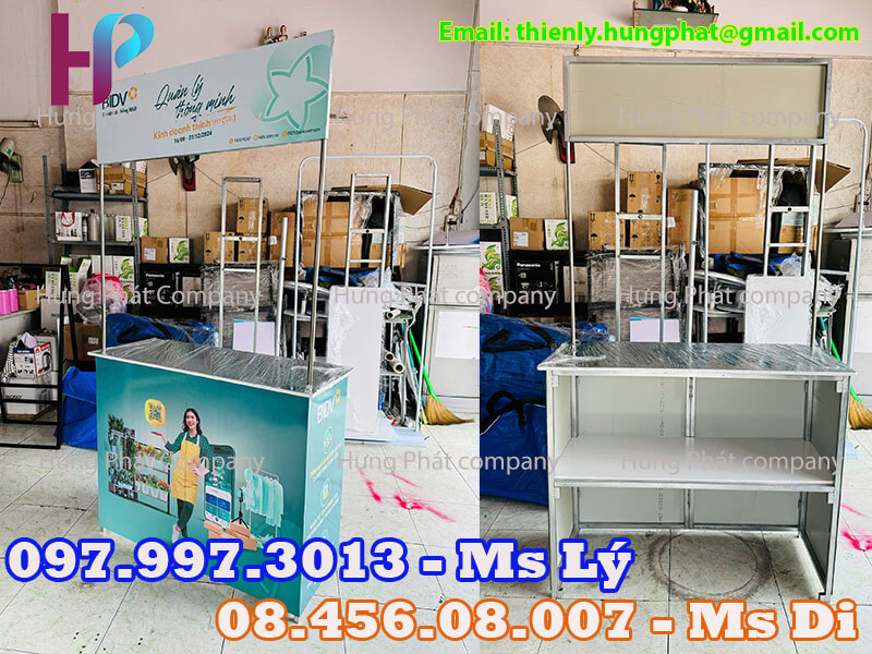 quầy quảng cáo lưu động gấp gọn
