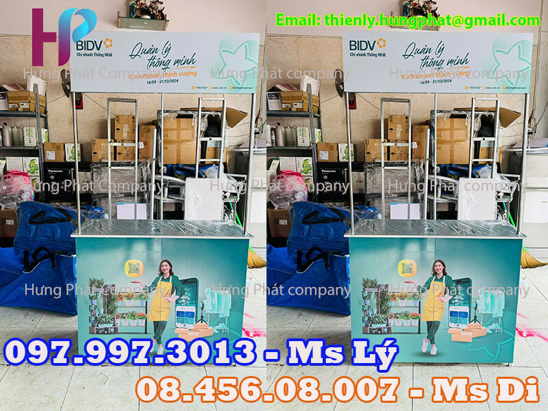 quầy quảng cáo lưu động siêu thị