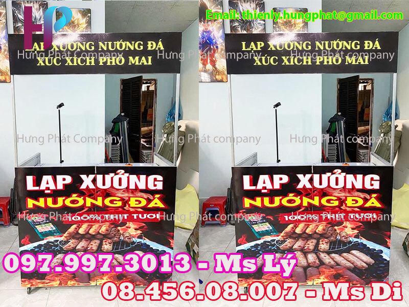 quầy lắp ráp bán đồ ăn lưu động vỉa hè đa năng