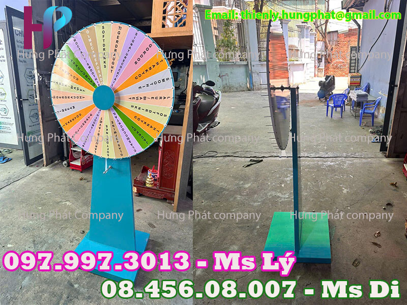 vòng quay gỗ 80cm tiếp thị sản phẩm