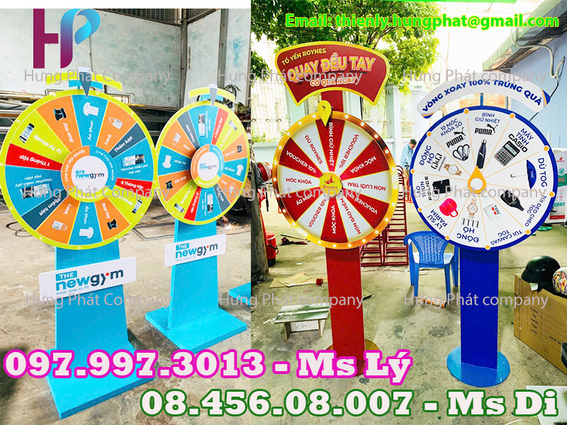 vòng quay quảng cáo sản phẩm tiếp thị
