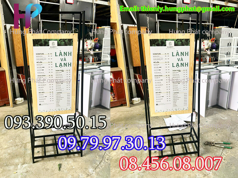 khung treo banner quảng cáo sang trọng trang trí