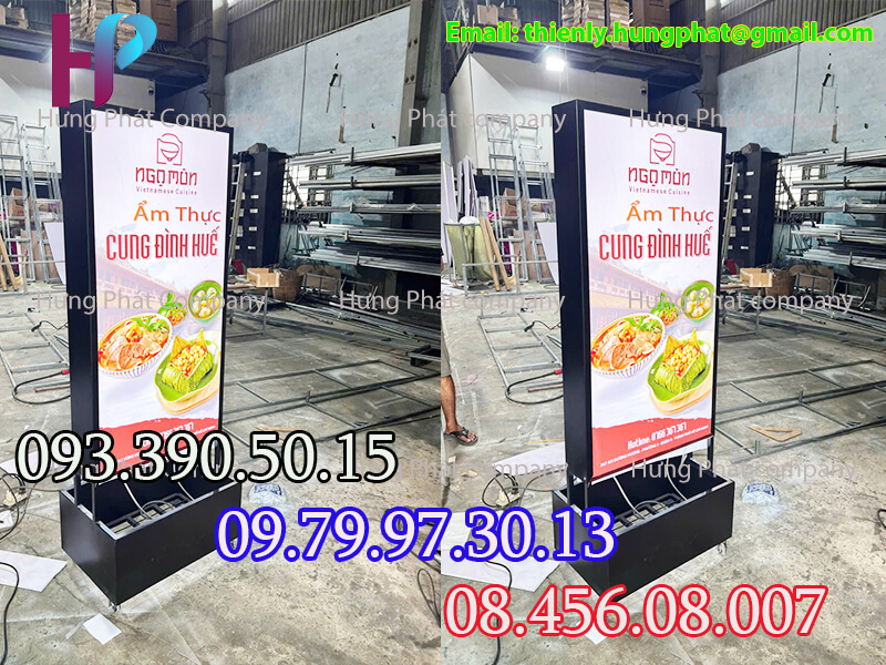 khung treo banner quảng cáo sang trọng hộp đèn