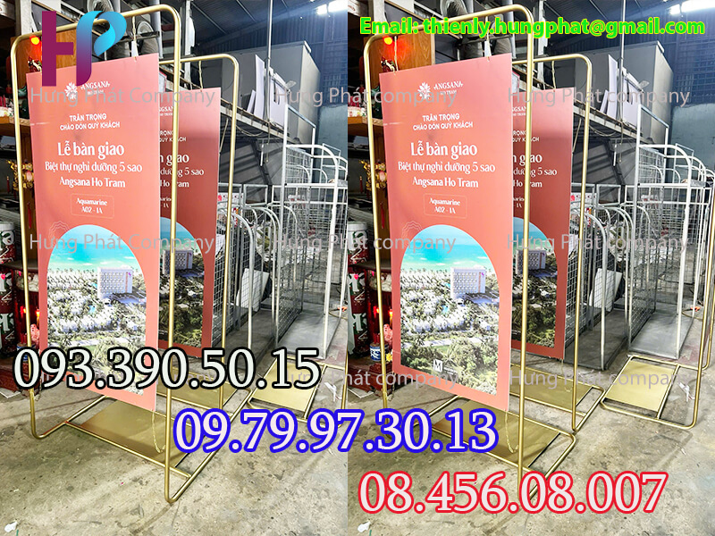 khung treo banner quảng cáo sang trọng