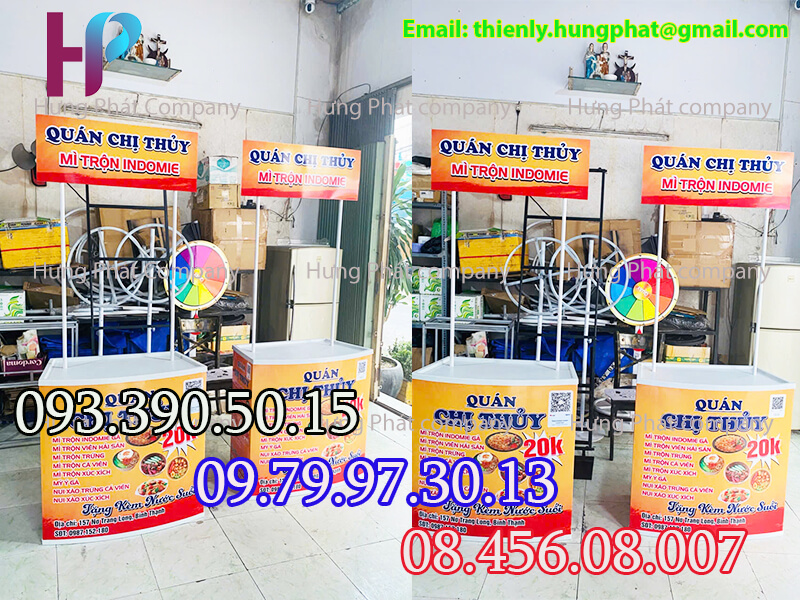 quầy nhựa bán đồ ăn gấp gọn