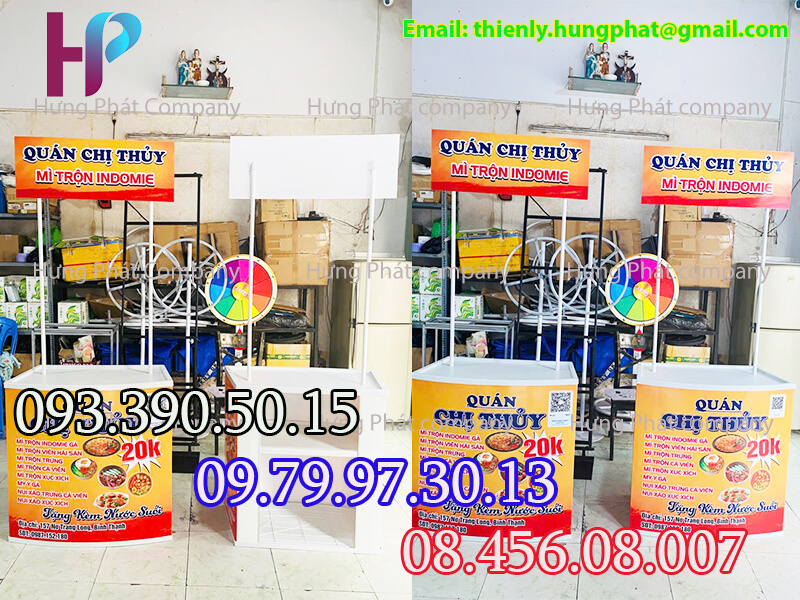 quầy nhựa bán đồ ăn gấp gọn vỉa hè