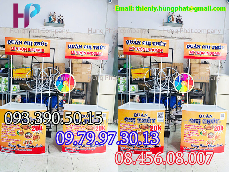 quầy nhựa bán đồ ăn gấp gọn lưu động