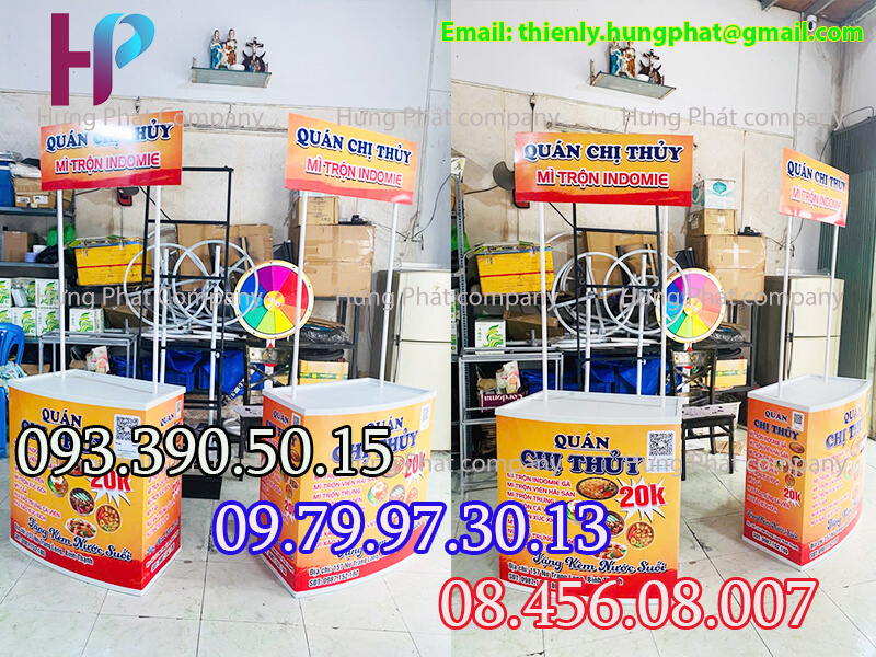quầy nhựa bán đồ ăn gấp gọn giá rẻ