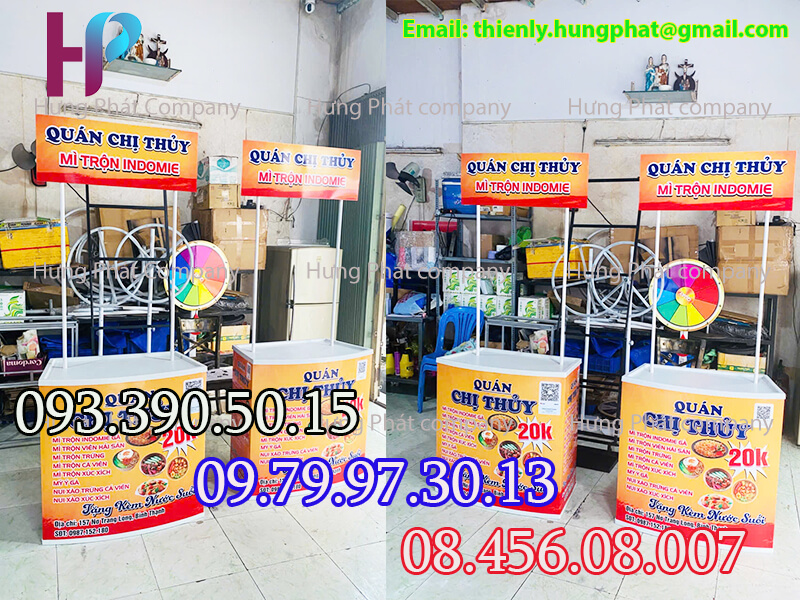 quầy nhựa bán đồ ăn gấp gọn đẹp