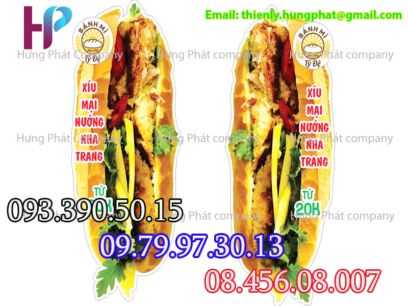 mô hình ổ bánh mì quảng cáo 2 mặt