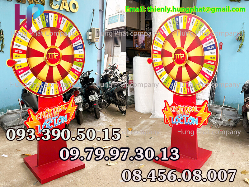 vòng quay trúng thưởng quảng cáo sản phẩm