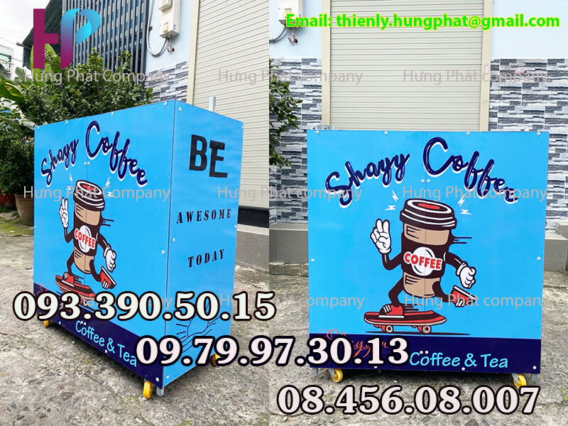 quầy cà phê lưu động vỉa hè