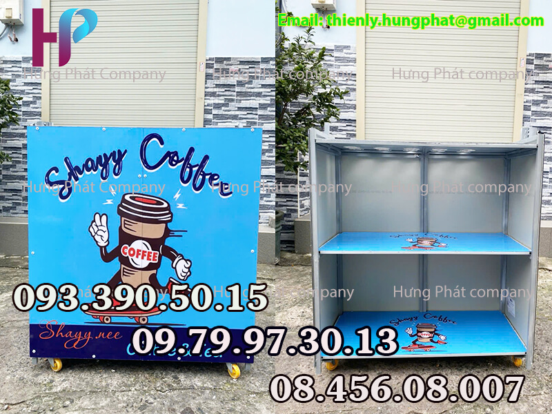 quầy cà phê lưu động vỉa hè lắp ráp